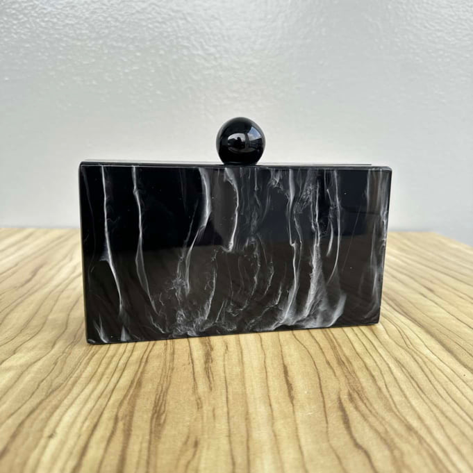 Acrylic Ball Clasp Clutch Purse