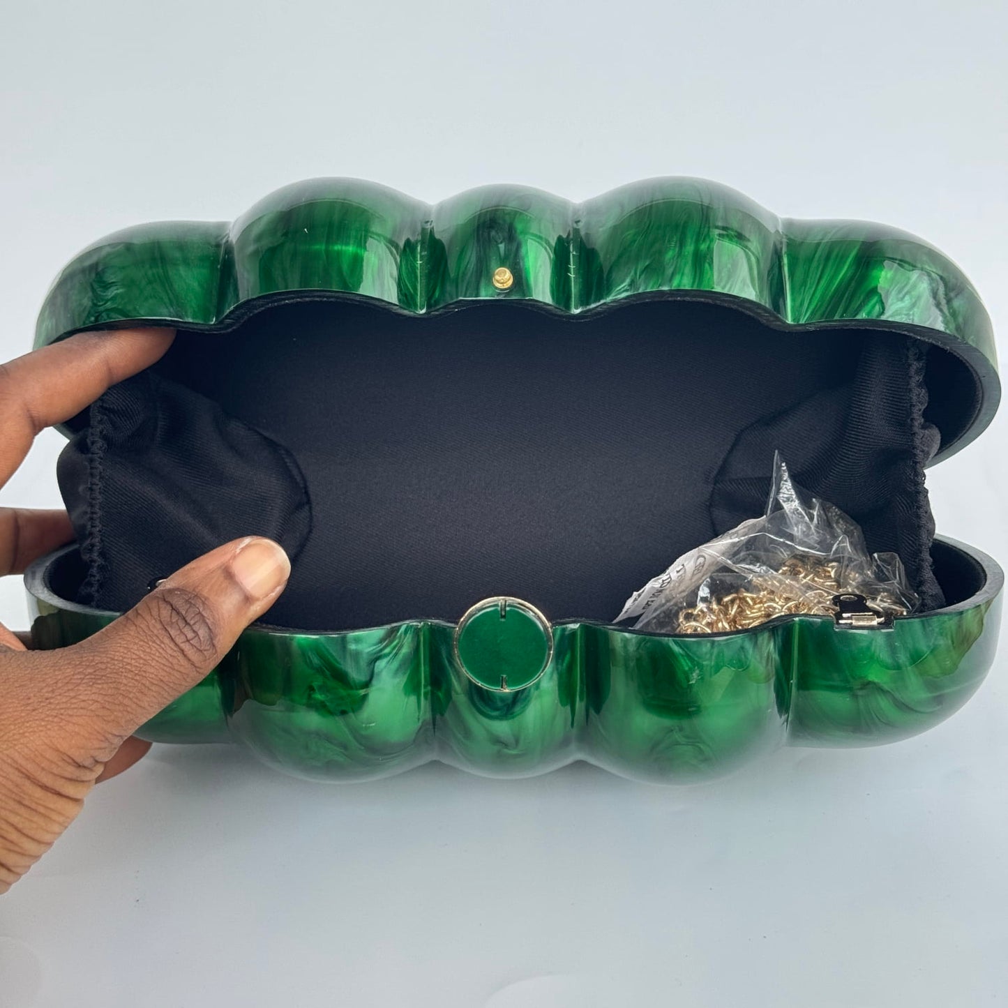 Big Cloud Acrylic Clutch - Green