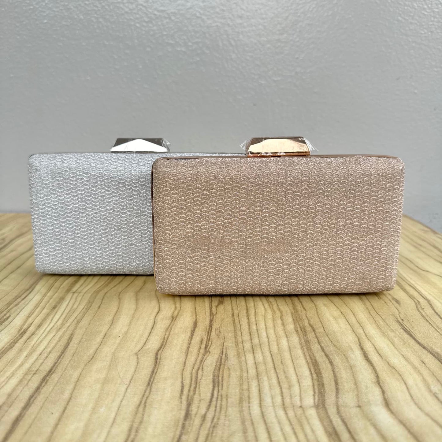 Rectangle Shimmer Clutch Purse