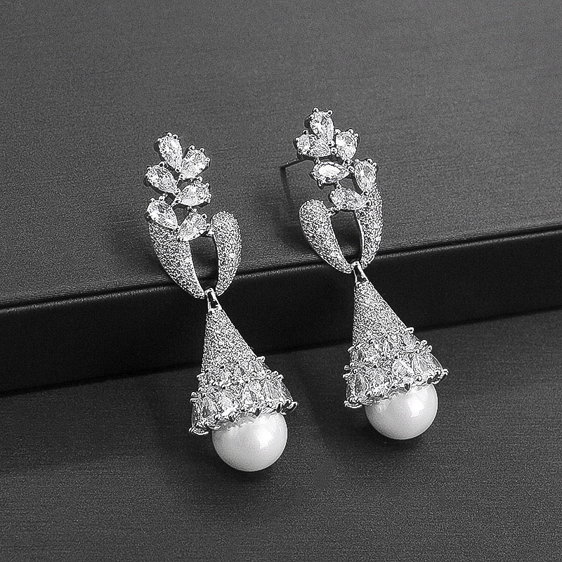 Luxury Bridal Pearl Earrings