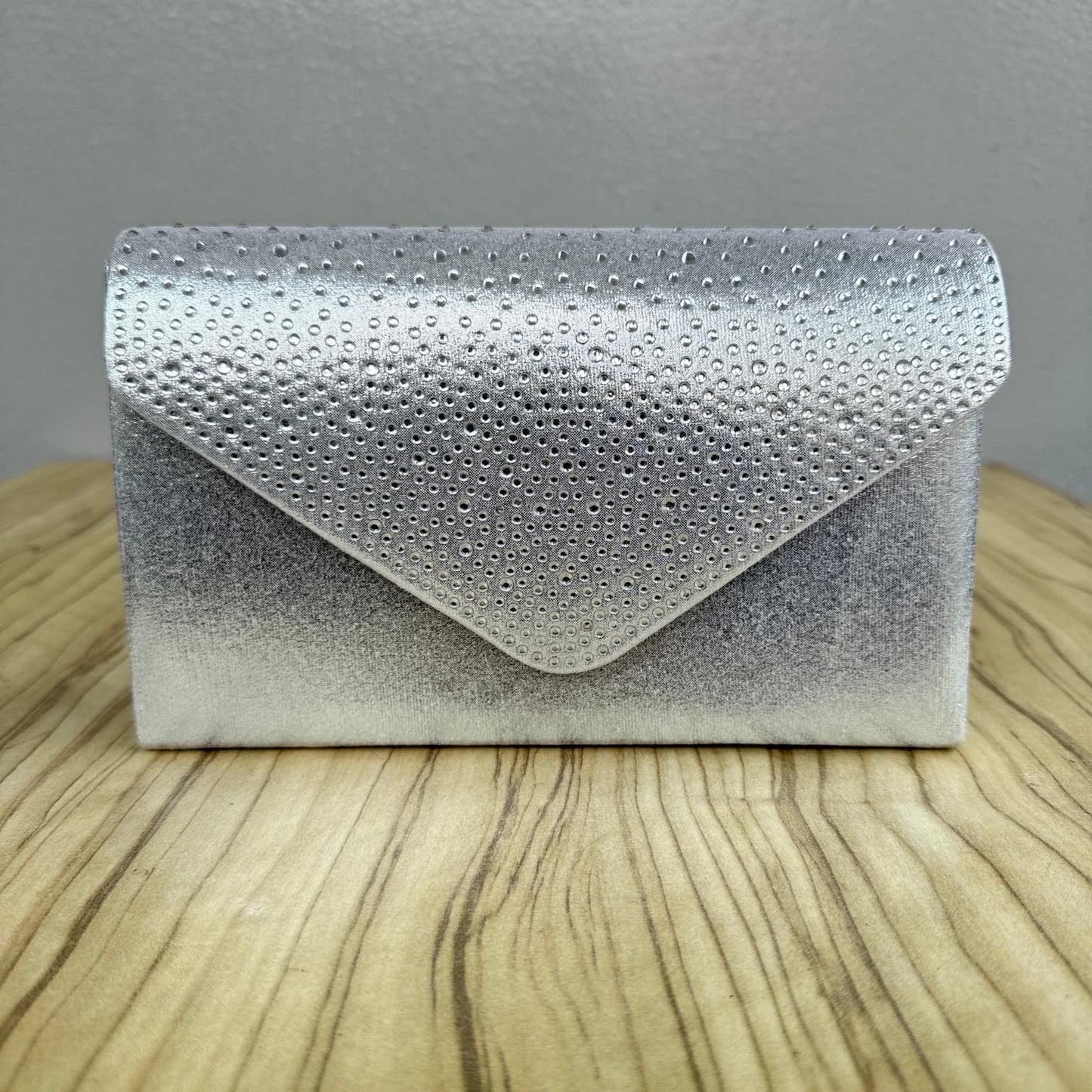 Rhinestone Detail Envelope Clutch Purse