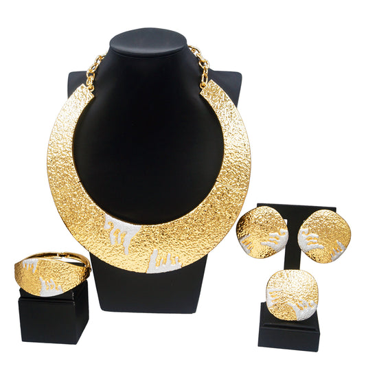 Italian Design Plated Jewelry Set - Gold