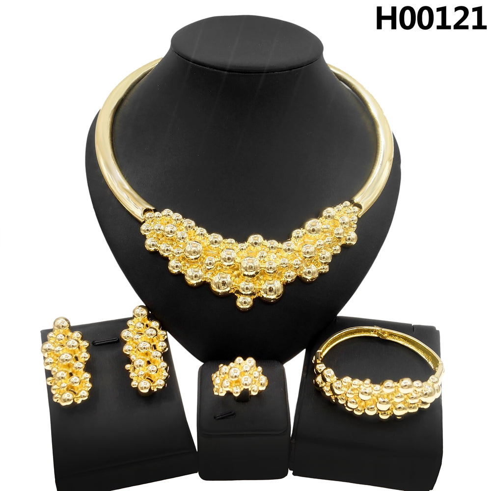 Italian Design Plated Jewelry Set - Gold