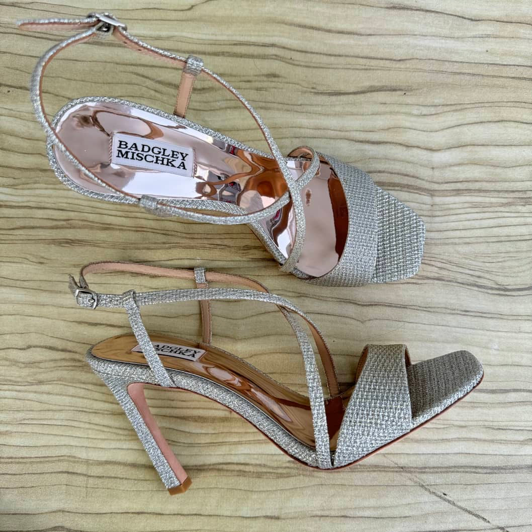 Badgley Mischka Stylish Ankle Strap Heeled Sandals - Size 41