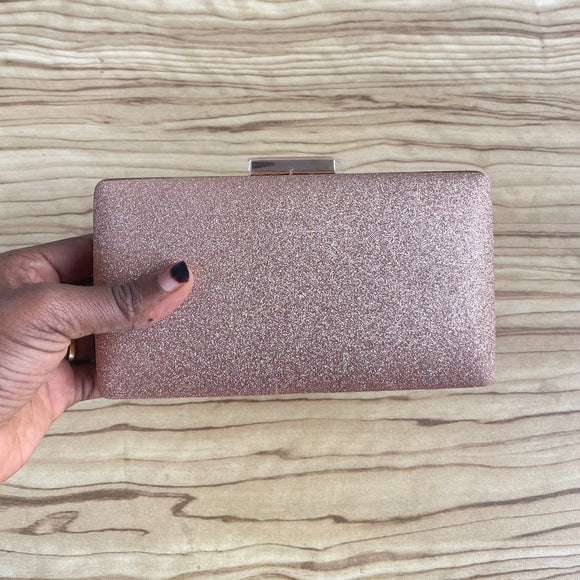 Rose gold clutch discount bag