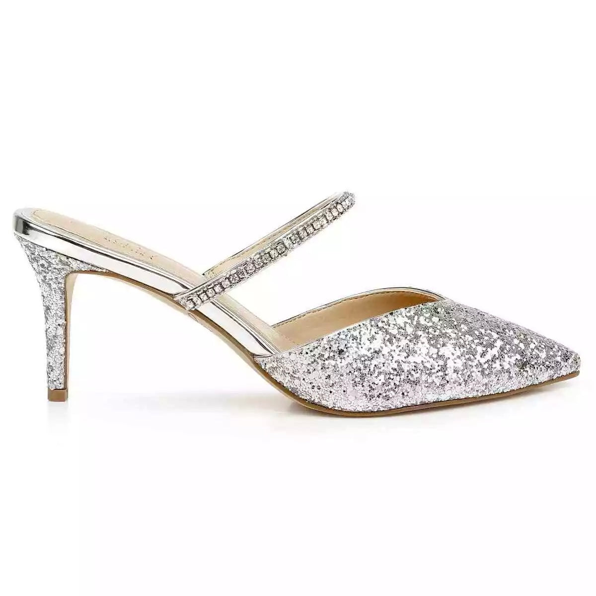 Jewel Badgley Mischka Slip On Heeled Mule