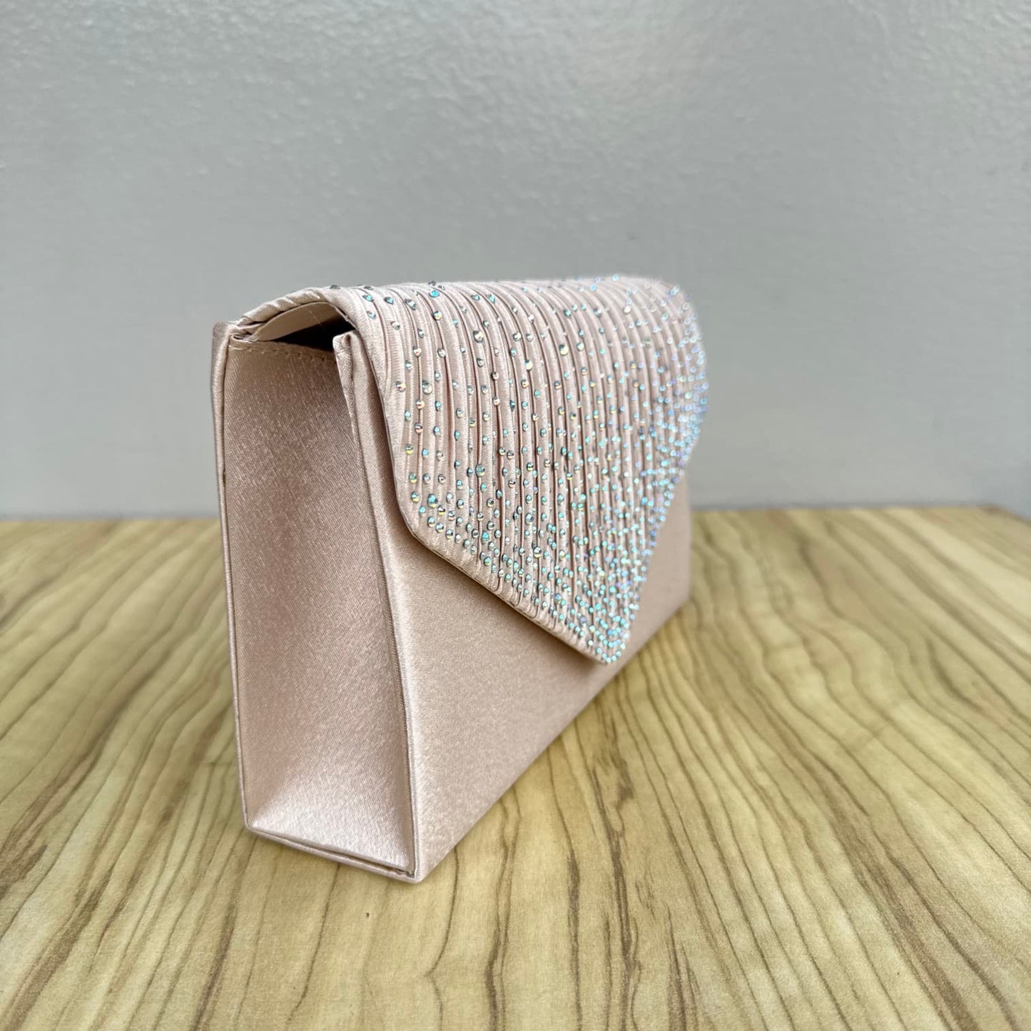 Rhinestone Detail Envelope Clutch Purse