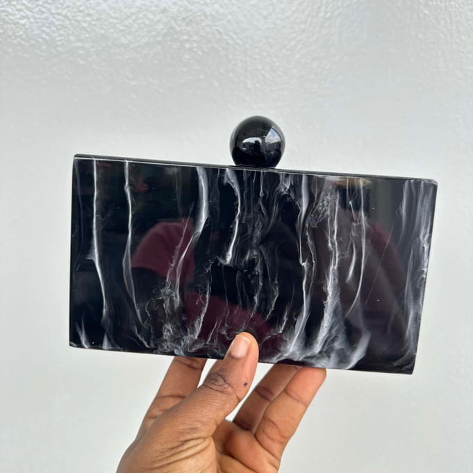 Acrylic Ball Clasp Clutch Purse