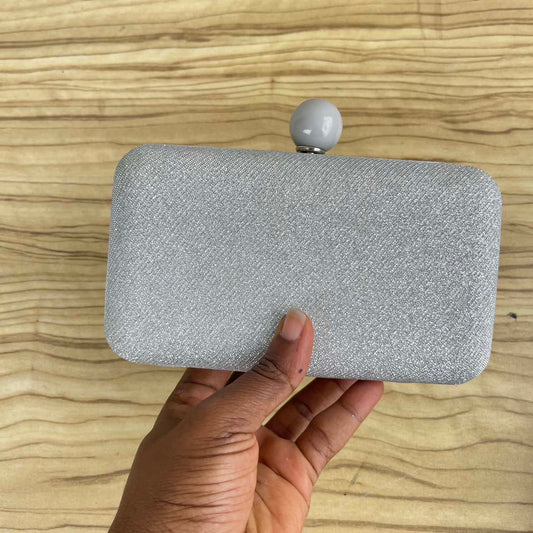 Mini Shimmery Ball Clasp Clutch Purse