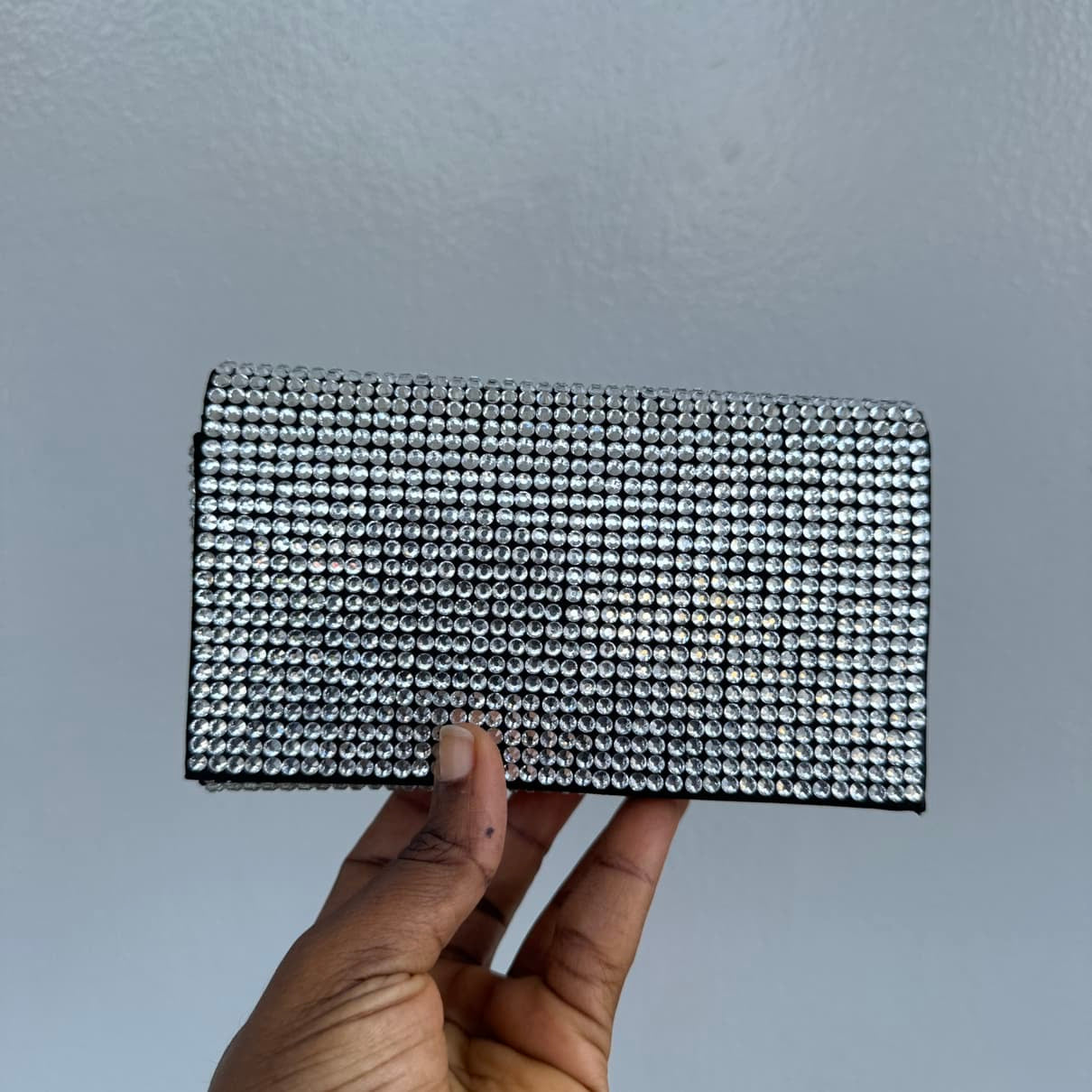 Hot Fix Crystal Mini Clutch Purse