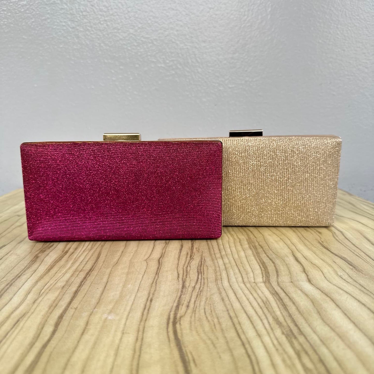 Rectangle Iridescent Shimmer Clutch Purse