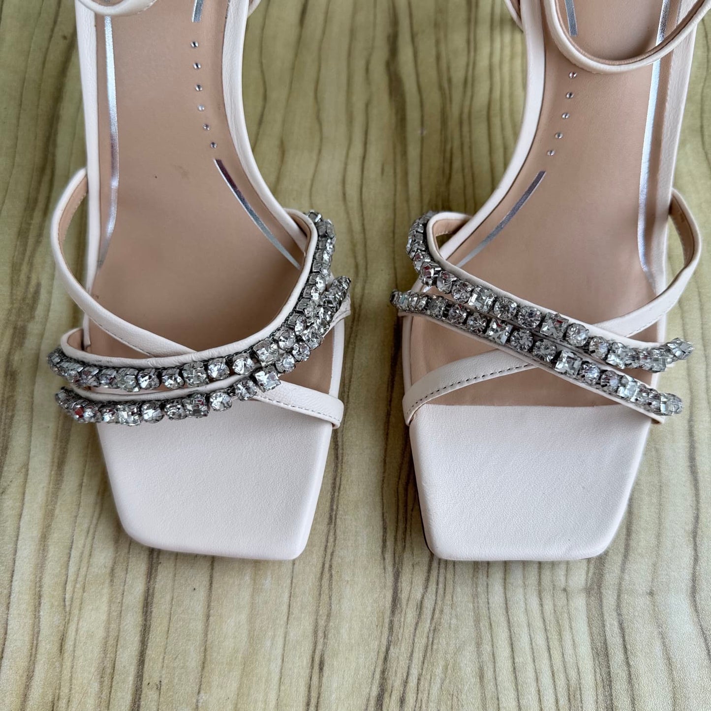 Antonio Melani Embellished Cross Strap Stiletto Heeled Sandal - Size 41