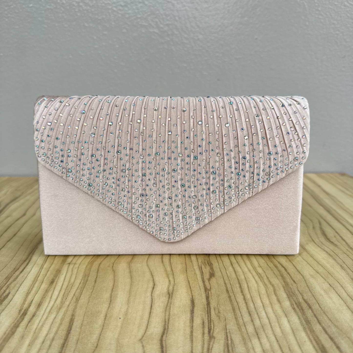 Rhinestone Detail Envelope Clutch Purse