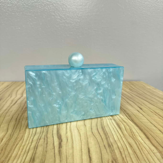 Acrylic Ball Clasp Clutch Purse