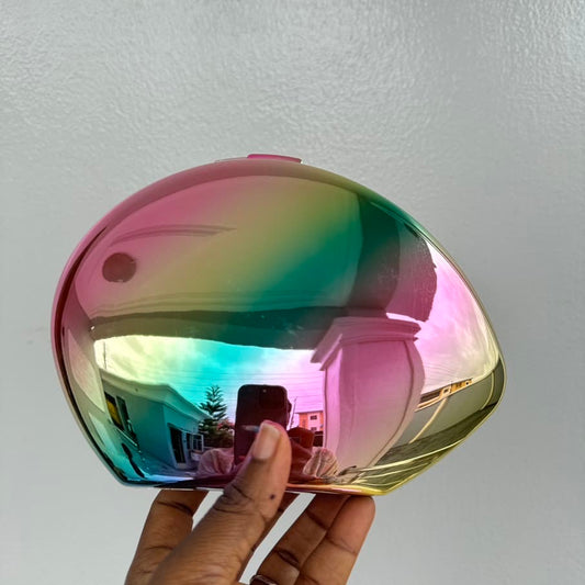 Acrylic Concave Oval Shaped Party Mirror Clutch Purse