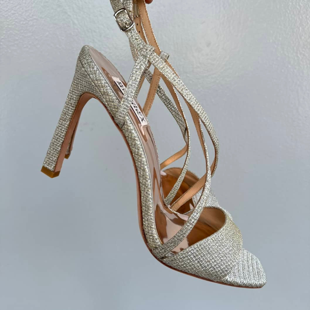 Badgley Mischka Stylish Ankle Strap Heeled Sandals - Size 41