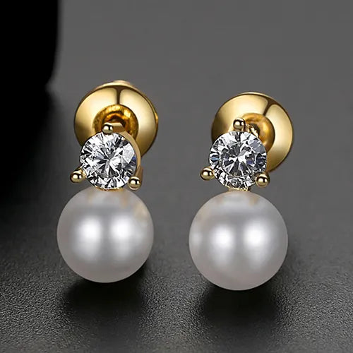 Tiny Pearl Stud Earring