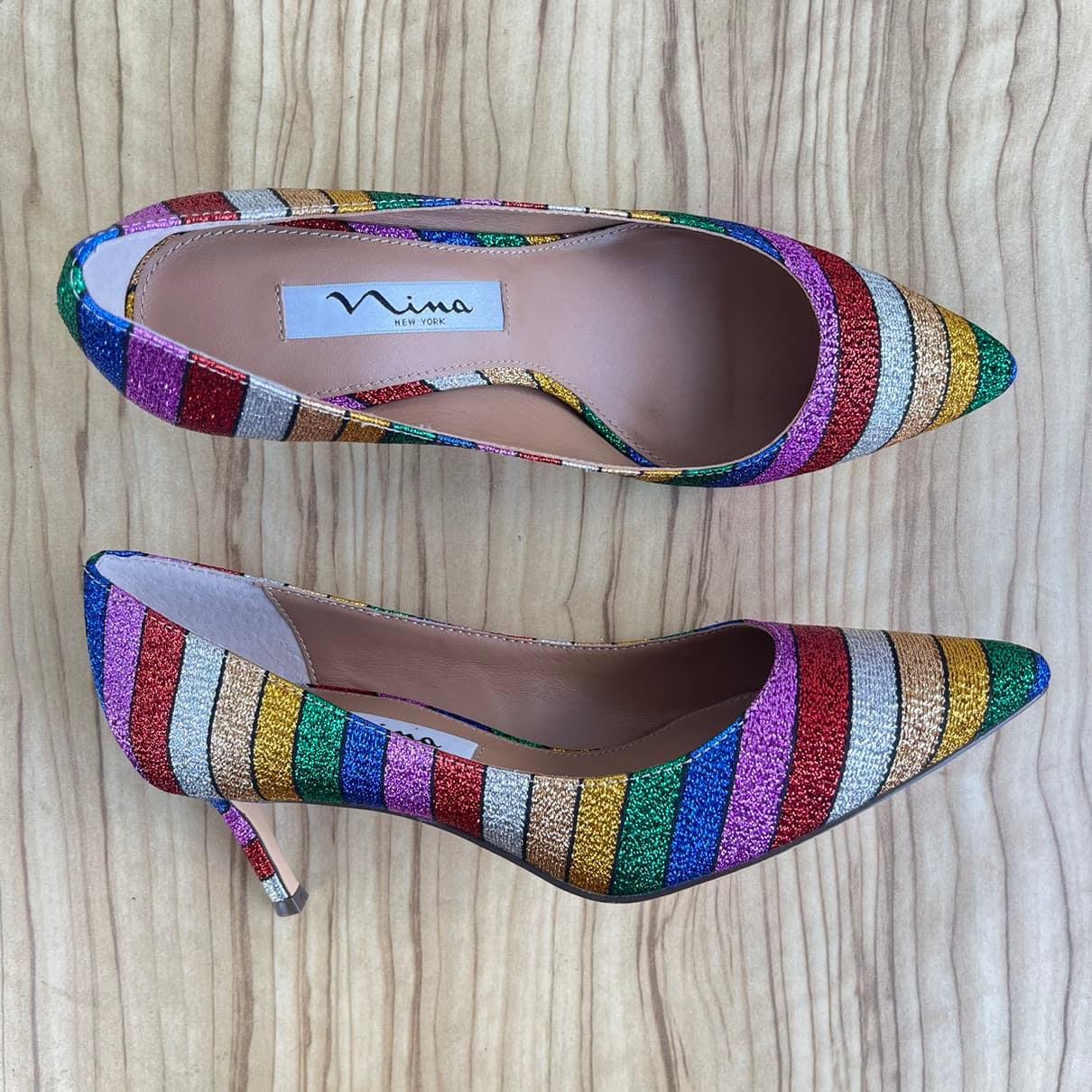 Nina 60 Rainbow Pointed Toe Pump - Size 38