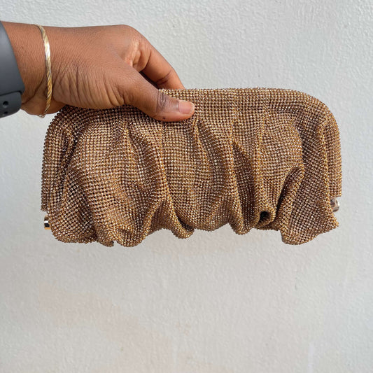 Luxury Mesh Clutch - Gold