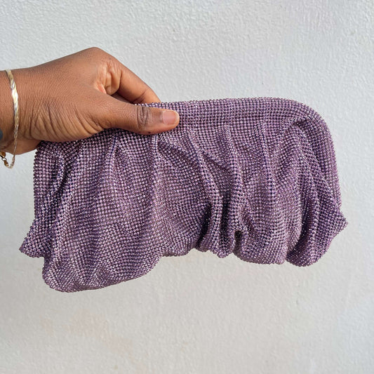 Luxury Mesh Clutch - Purple