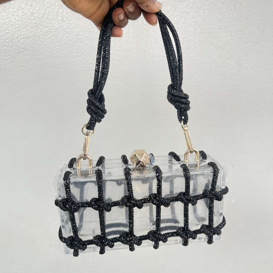 Crystal Knot Transparent Clutch